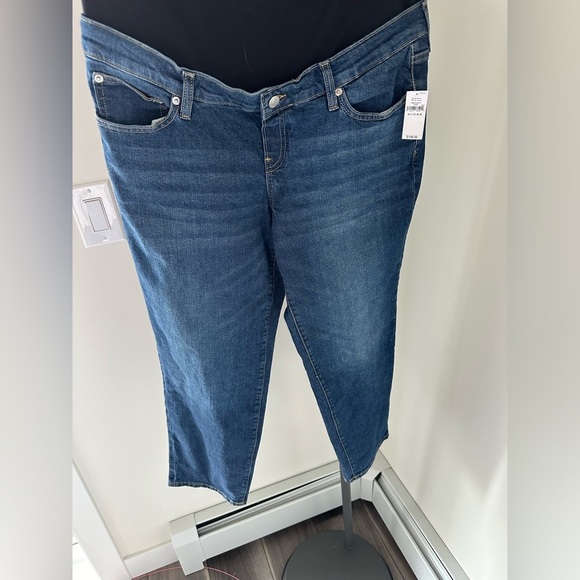 Maternity Blue Straight Leg Jeans with Classic Indigo Finish GAP - Picture 2 of 7